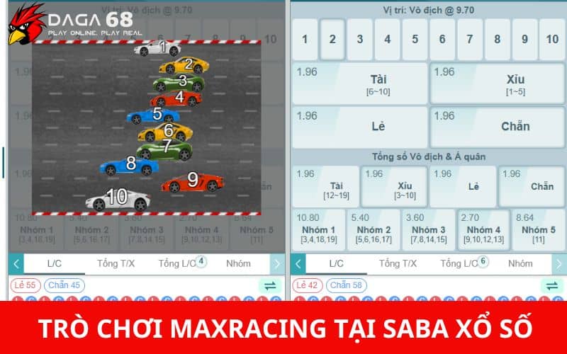 Max Racing mô phỏng lại cuộc đua xe để đặt cược nhanh chóng