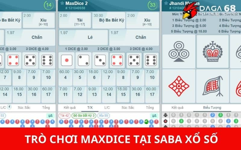 Maxdice là trò chơi dự đoán vào viên xúc xắc