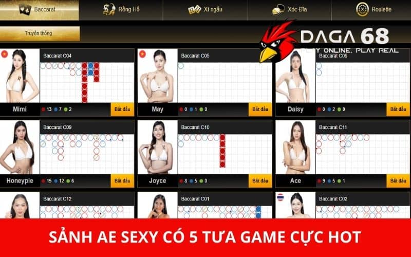 Sảnh AE Sexy đem đến 5 tựa game được nhiều người chơi nhất Sảnh AE Sexy đem đến 5 tựa game được nhiều người chơi nhất