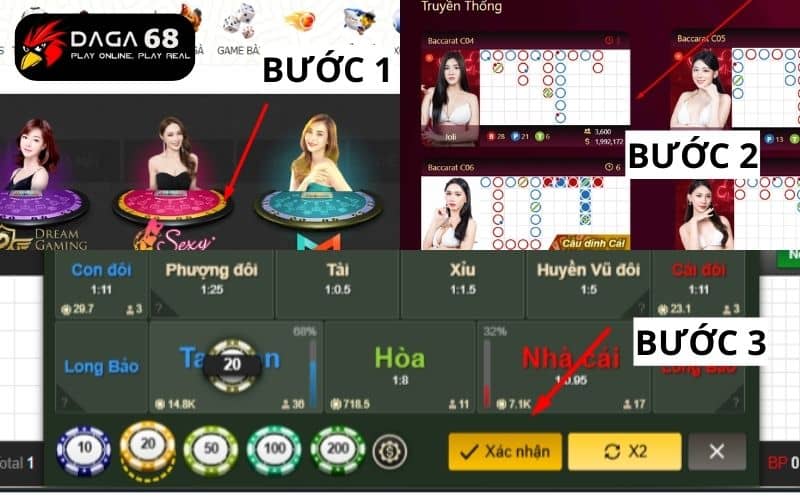 Các bước tham gia chơi baccarat online tại casino daga68 Các bước tham gia chơi baccarat online tại casino daga68